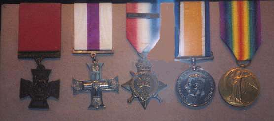 Pic of Brigadier-General R.B. Bradford's medals as diplayed in D.L.I. Museum